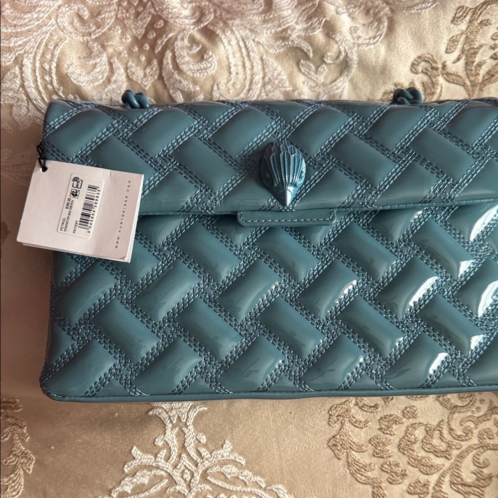 Kurt Geiger Teal Quilted Shoulder Bag